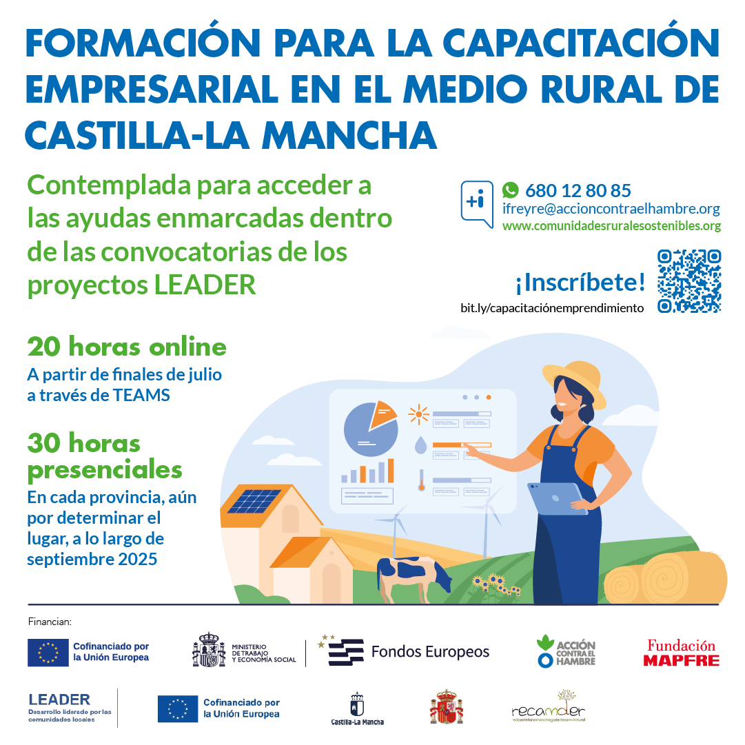 Capacitacion-Emprendimiento-CastillaLaMancha-RECAMDER-AccioncontraHambre-España-Rural
