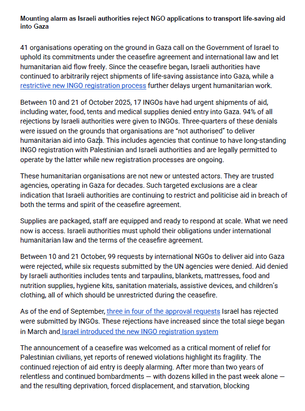 Cover_Joint statement_Ceasefire Must Unlock Full Humanitarian Acces