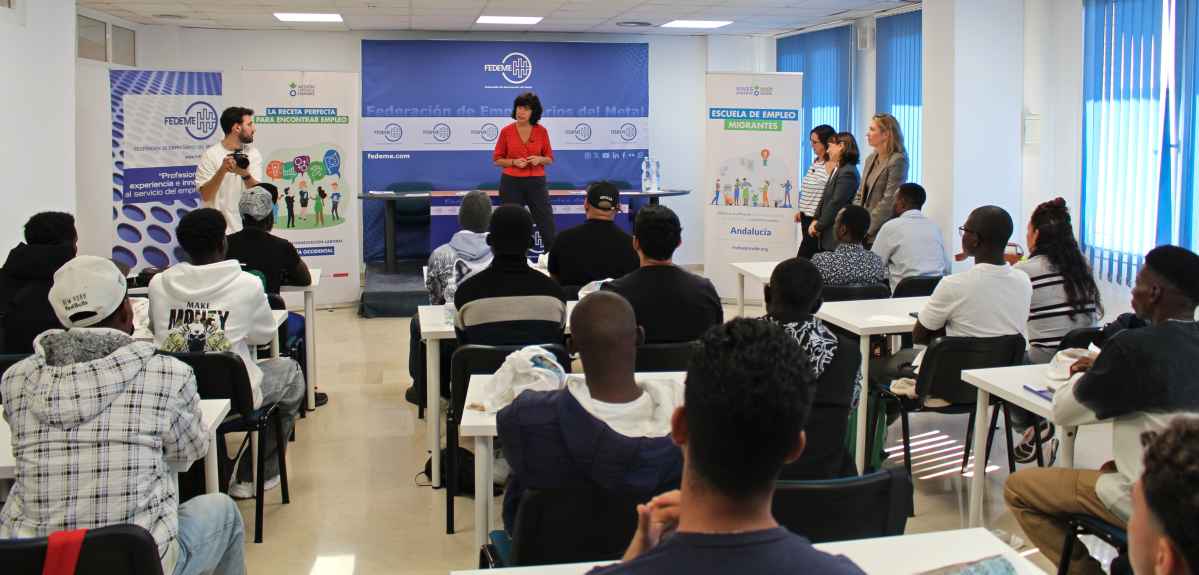 Evento-Cierre-Curso-EmpleoMigrantes-España-Sevilla-AccioncontraHambre-Konecta-Endesa-FEDEME
