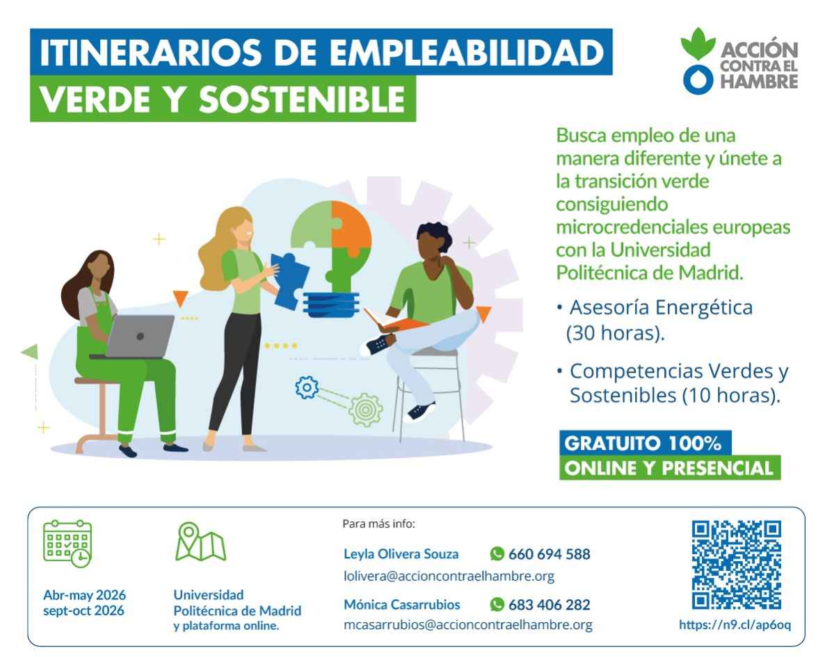Folleto-Cartel-FormacionGratis-EnergiasVerdes-Microcredenciales-AccioncontraHambre