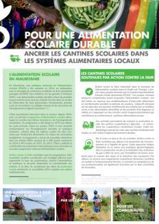 Pour une alimentation scolaire durable